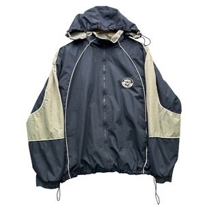 ACE USA Alaska EST 1959 Jacket Mens S Navy Blue Fleece Lined Hooded Outdoor
